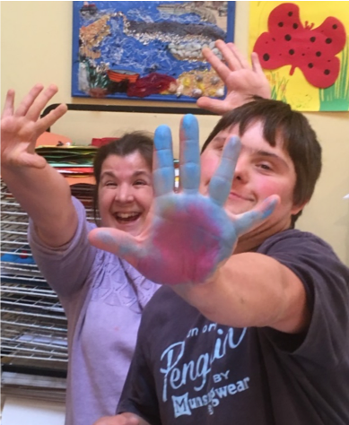 Two Fitzroy Maltings service users painting