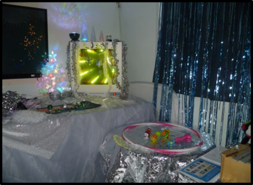 with colour changing light up cushion