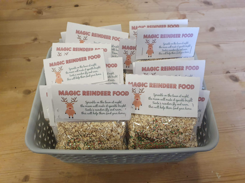 basket with magic reindeer food 